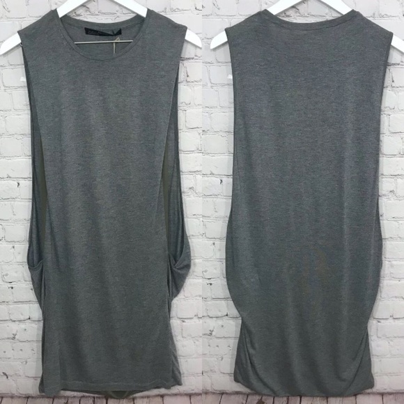 NEW AllSaints Gray Silk Tunic Alvie Dress US 4 Sleeveless Casual All Saints NWT - Picture 2 of 8